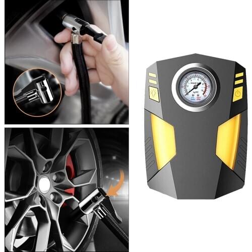 Portable Air Compressor for Car Tires, DC 12V Air Compressor Tire Inflator, Tire Pump with LED Light, Air Pump