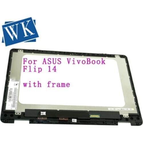 With frame 14'' For ASUS VivoBook Flip 14 TP410 TP410UA TP410U lcd display touch screen lcd assembly 1920*1080