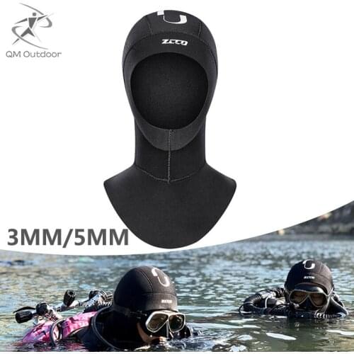 Diving Cap With Shoulder 3mm/5mm Diving Hoods For Men And Women Underwater Hunting Hats Swimming Caps Protect Hair