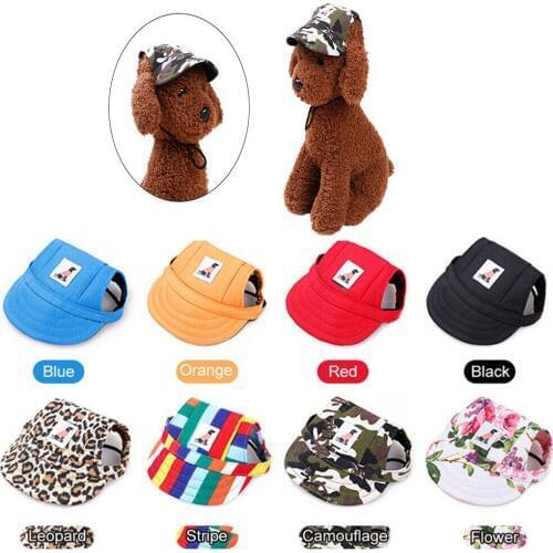 Dog Hat Summer shade puppy hats Cat hat Visor Cap With Ear Holes Pet Products Outdoor Accessories Sun Hat