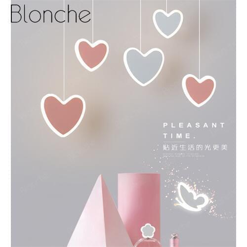 Modern Pendant Lamp White/Pink Acrylic Art Hanging Lights Led Fixtures Living Room Kids Room Home Decor Industrial Loft Lamp