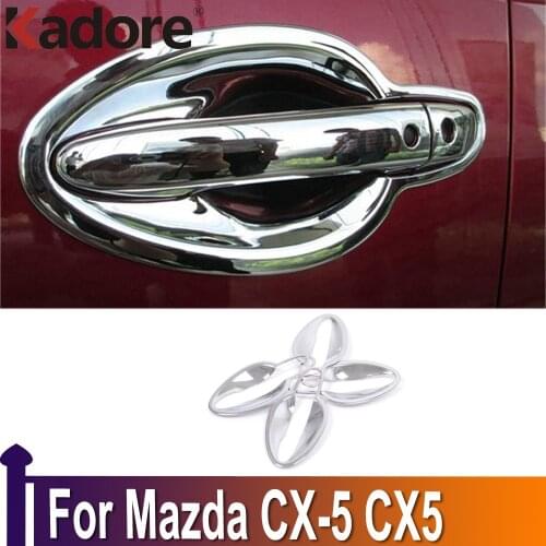 Exterior Accessories For Mazda CX-5 CX5 2011-2015 2016 2017 2018 2019 ABS Chrome Side Door Handle Bowl Cover Trim Car Sticker