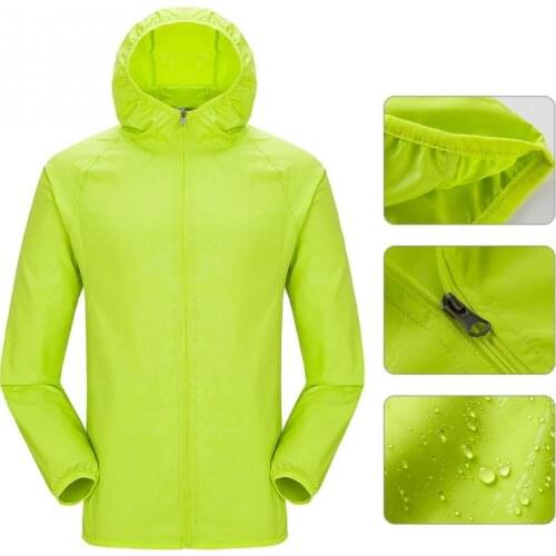 Men Women Raincoat Hiking Travel Waterproof Windproof Jacket Outdoor Bicycle Sports Quick Dry Rain Coat Sunscreen Unisex