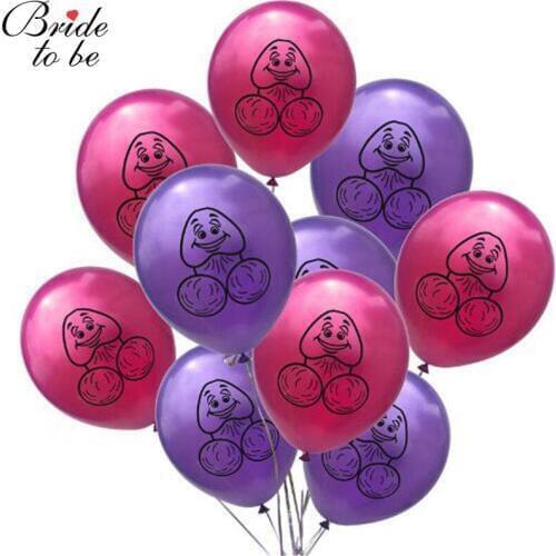 10pcs/lot Bride To Be Yay Same Sex Penis Balloon Bridal Shower Balloons Bachelorette Hen Night Party Dault Ballons Decoration