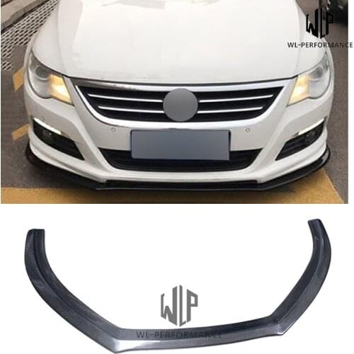 High Quality Carbon Fiber Front Lip Splitter Car Styling Fit For Volkswagen CC Car Body Kit 2014-2017