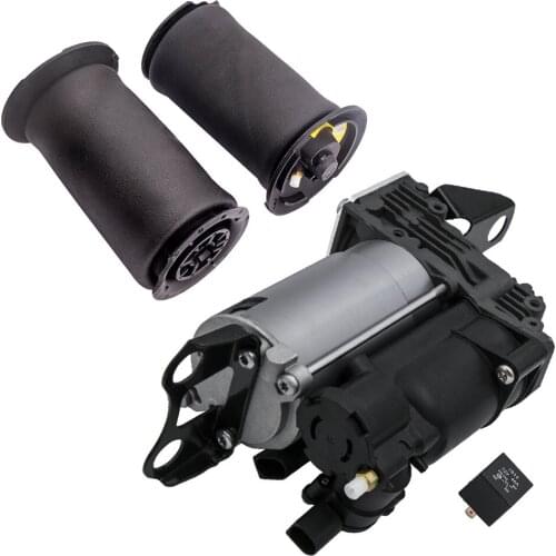 For BMW 5 Series E61 Estate 2004-2010 Air Compressor Suspension Pump + Relay 37206792855, 37106793778