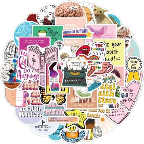 10/50PCS Cartoon Character Super Depression Stickers Diy Decoration Laptop Luggage Helmet Water Cup Refrigerator Skateboard