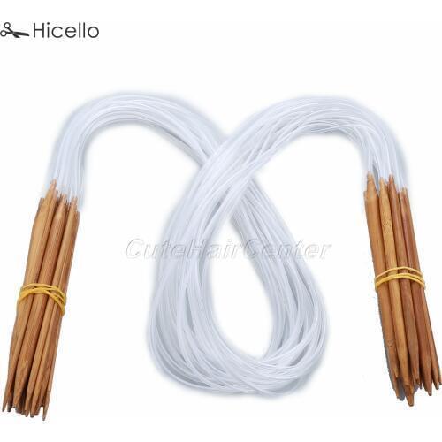 18pcs/set Circular Knitting Needle Crochet Hook 100cm Carbonized Bamboo Plastic Hand Sewing DIY Long pipe 2mm-10mm craft Hicello