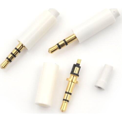 2pcs 2.5mm Stereo Headset Plug With Tail 3/4 Pole 2.5 Mm Audio Plug Jack Adaptor Connector For Phone