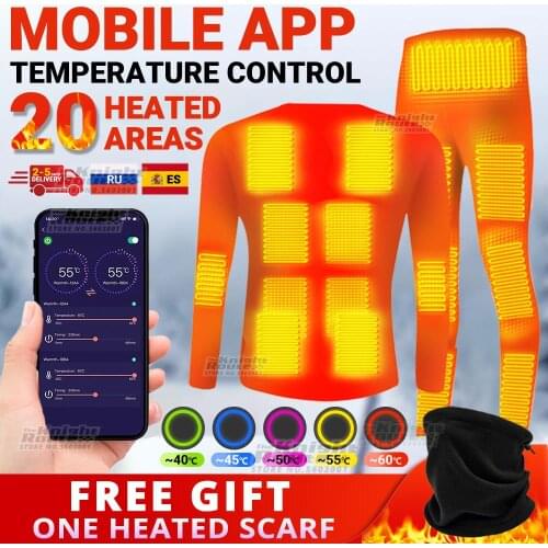 Winter Heated Vest Mens Womens Heated Jacket Suit Smart Phone APP Control Temperature USB Thermal Underwear Warm Clothing Man