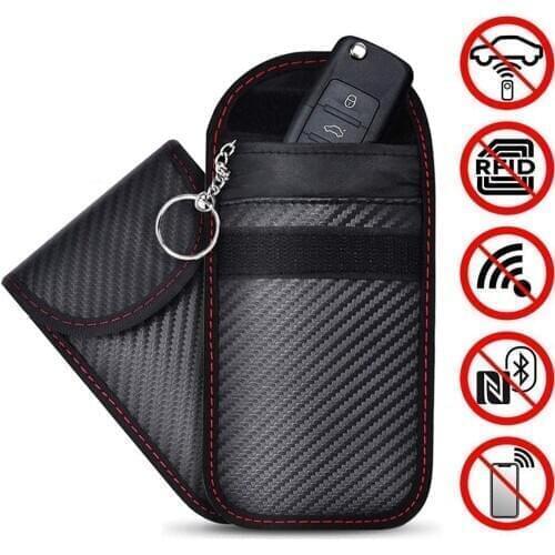 2020 RFID Signal Blocking Bag Cover Signal Blocker Case Faraday Cage Pouch For Keyless Car Keys Radiation Protection Cell Phone