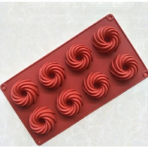 8 whirlpool silicone cake mold jelly pudding mold cold soap mould XG769