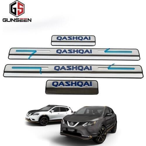 Car Styling For Nissan Qashqai Door Sill J11 Scuff Plate Stainless Steel Door Sill Pedal Auto Accessories Sticker 2015 2017 2020