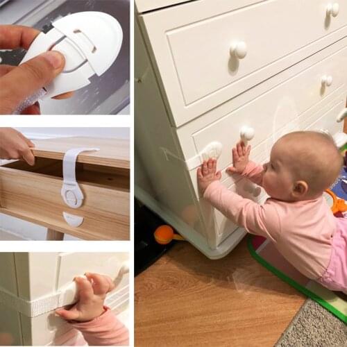 Child Safety Lock Protection Baby Safety Care Plastic Lock Kids Safety Door Locking cabinet cupboard toilet Childrens Protector