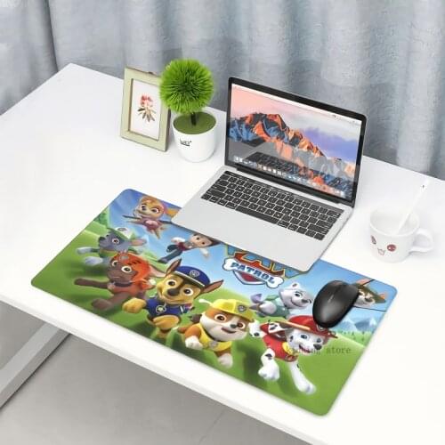 2021 Paw Patrol Large Gaming Mouse Pad Computer Gamer Keyboard Mouse Mat Hyper Beast Desk Mousepad for PC Desk Pad Birthday Gift