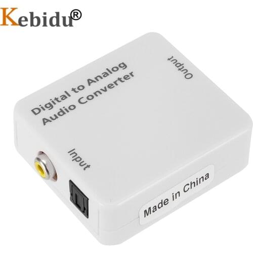 Kebidu DAC Digital to Analog Audio Converter Optical Toslink SPDIF Coaxial to RCA 3.5mm Adapter