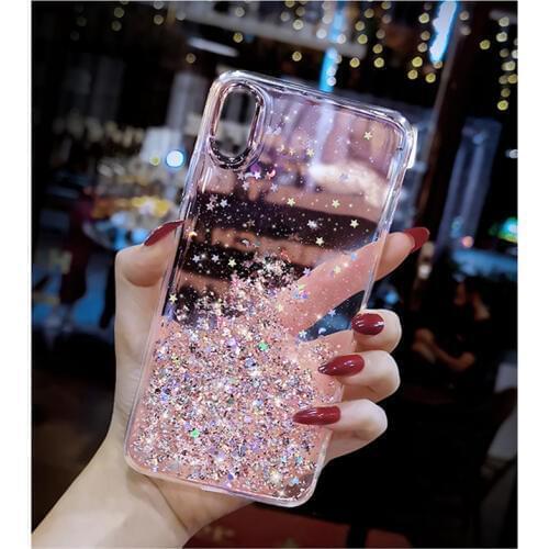 Glitter Sequin phone Case For Xiaomi redmi note 4 8 8A Mi 5X 6X A1 A2 MIX 2 MAX 2 NOTE 5 Pro Pocophone F1 soft stars Cover