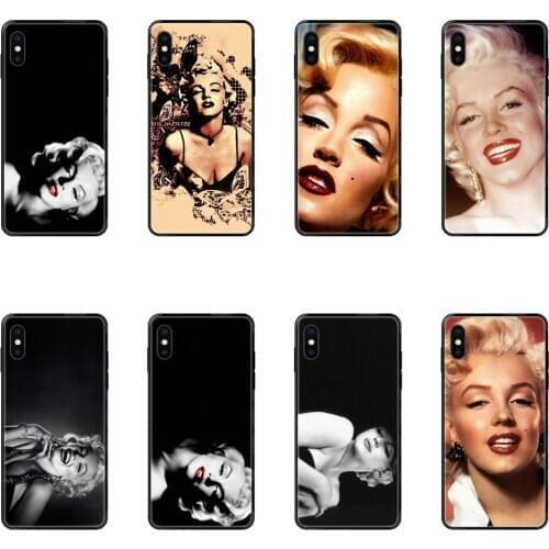 Retro Style Marilyn Monroe Freestyle Black Soft TPU Cell Cover Case For Redmi Note 4 5 5A 6 7 8 8T 9 9S Pro Max