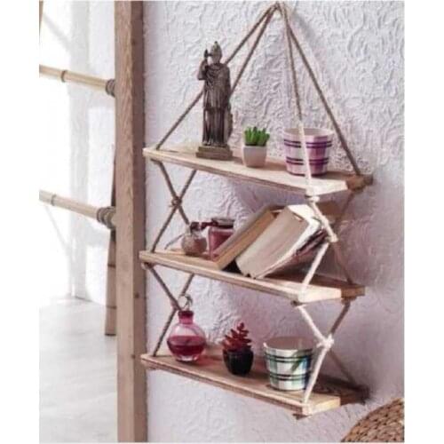 Decorative Handmade 3-Eyed Wooden Shelf Bookcase shelves bookshelf Furniture for home libraries Shelving