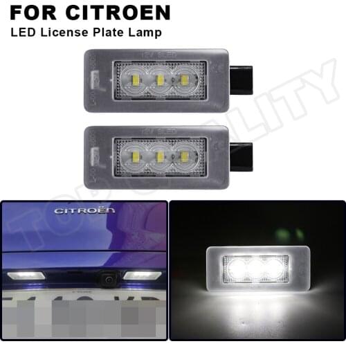For Citroen C5 III RD 2008 2009 2010 2011 2012 2013 2014 2015-Canbus No Error LED License Number Plate Light OEM# 9682493680