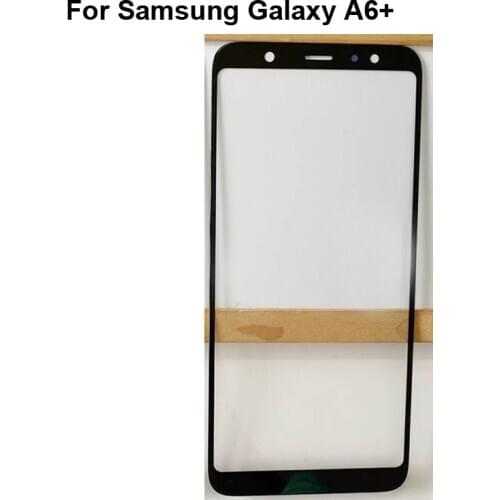 For Samsung Galaxy A6+ Touch Screen Glass Digitizer Panel Front Glass Sensor For Galaxy A 6+ SM-A6050 Without Flex