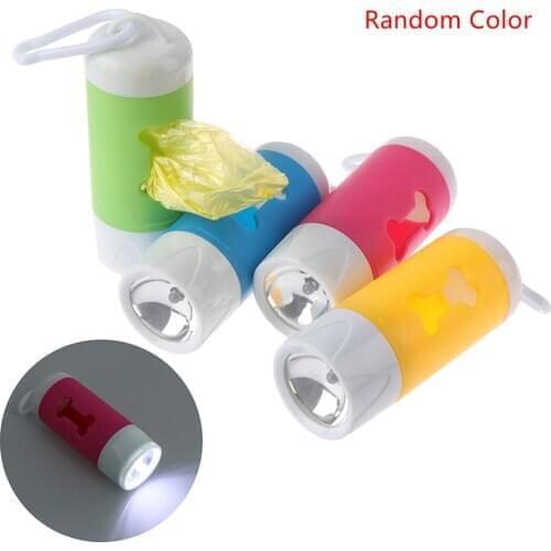 Dog Poop Bags Dispenser LED light Waste Bag Dispenser Fits Portable Garbage Holder Pet Degradable Poop Bags