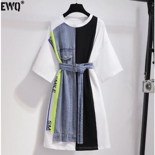 Модные джинсовые платья EWQ China At AliExpress