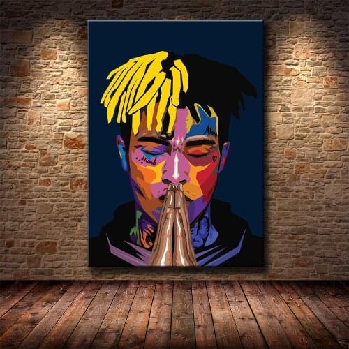 Home Decor HD Prints Nordic Style XXXTentacion Rapper Painting Wall Artwork Canvas Modern Picture Poster Modular For Living Room