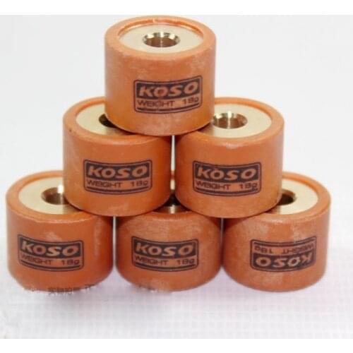 KOSO High Performance Variator Copper Rollers 18g 12g For Most Chinese 125cc GY6 Scooter Honda Dio ZX Spare Part + Free Shipping