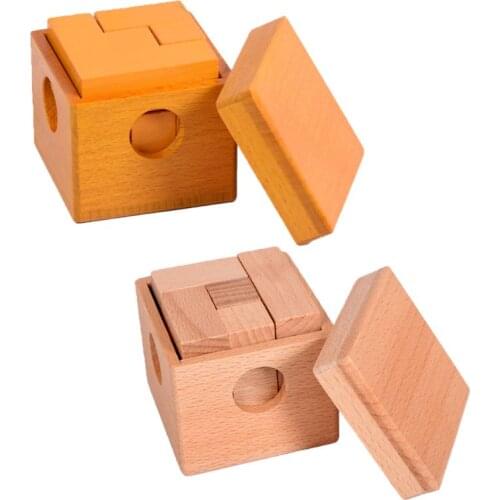 7 Boxed Cube Soma Cubes Adult Adult Puzzle Wooden Toy Elm Wooden Blocks