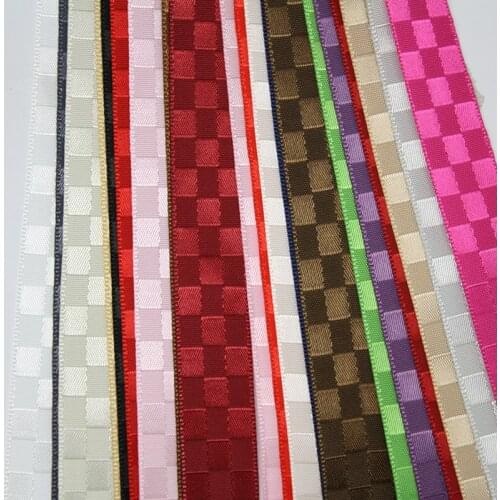 Quadrilled Ribbon 9 16 25 38MM 3/8" Fabrics Crafts DIY AccessrioesTape Free Shipping