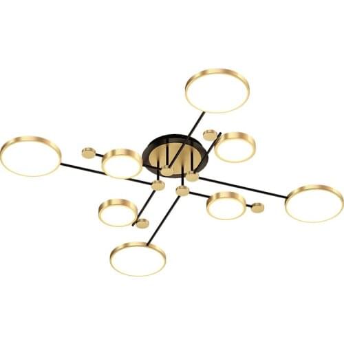 Chandelier Lighting For Living Room Bedroom New Lamp Gold Frame Aluminum Dropshipping Indoor Fixture Light Lustres