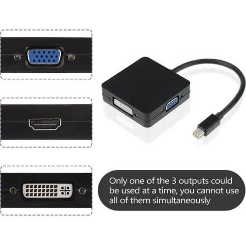 Multifunctional 1 In 1 Mini， DisplayPort To VGA/DVI/HDMI Display Port Kabel Adapter, Can Be Used To Connect， Computer TV, Laptop