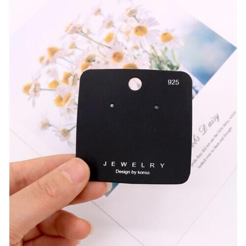 Fashion 6*6cm 100pcs/lot Drop Earrings Display Cards Stud Accessories Package Card Holder Hanger Custom Logo Costs Extra