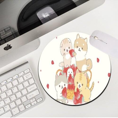 MRGLZY Drop Shipping Kawaii Kitty Small Mouse Pad Genshin Impact MousePad Desk Mat Carpet Non-slip Rubber PC Gaming Accessories