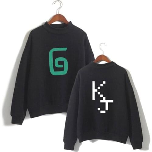 Karl Jacobs Merch Oversized Hoodie Men Long Sleeve Fleece Turtleneck Sweatshirt Casual Pullover Hooded Jacket Hip Hop Streetwear