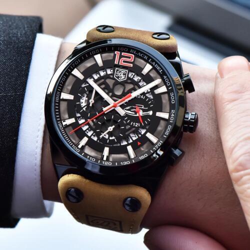 BENYAR Mens Watches Military Army Chronograph Watch Brand Luxury Sports Casual Waterproof Male Watch Quartz Man Wristwatch