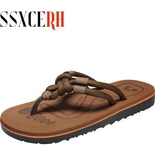 2021 New Summer Beach Shoes Cool Flip Flops Men High Quality Soft Beach Slippers Fashion Man Indoor Shoes Mules Zapatos Hombre
