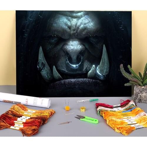 World Of Warcraft Printed 11CT Cross-Stitch Embroidery Full Kit DMC Threads Handiwork Painting work Knitting Sales