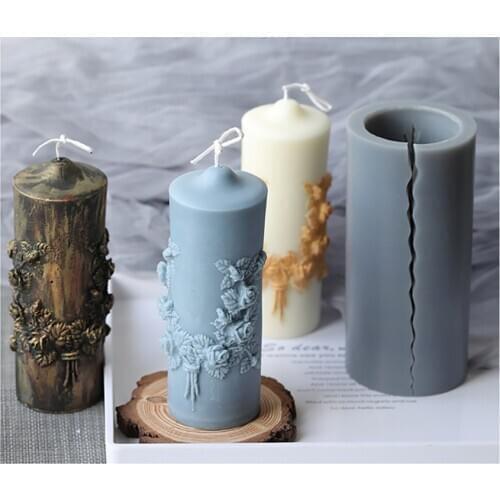 New Year Decoration Art Candle Silicone Mold Crafts DIY Candle Making Soy Wax Plaster Mold Handmade