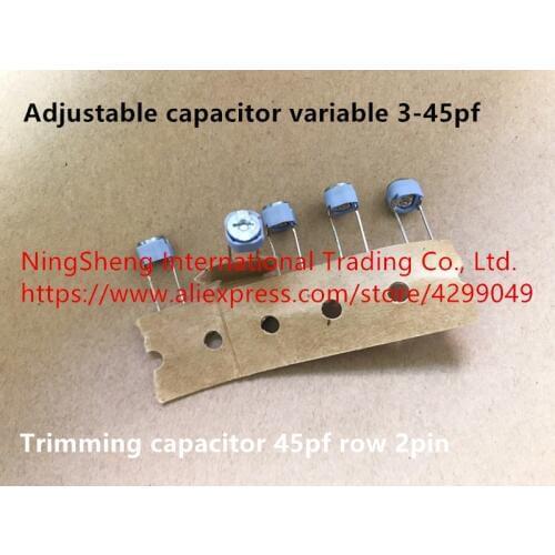 Original new 100% adjustable capacitor variable 3-45pf trimming capacitor 45pf row 2pin (Inductor)