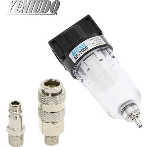 1/4 BSP source processor Copper filter Air pump filter Oil and water separator Pneumatic Components Air Compressor EU Fitting