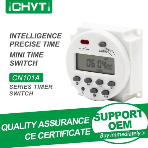 Free Shipping CHYT CN101A AC 220V 110V DC 12V 24V Street Lamp Billboard Relay LCD Digital Timer Module Switch