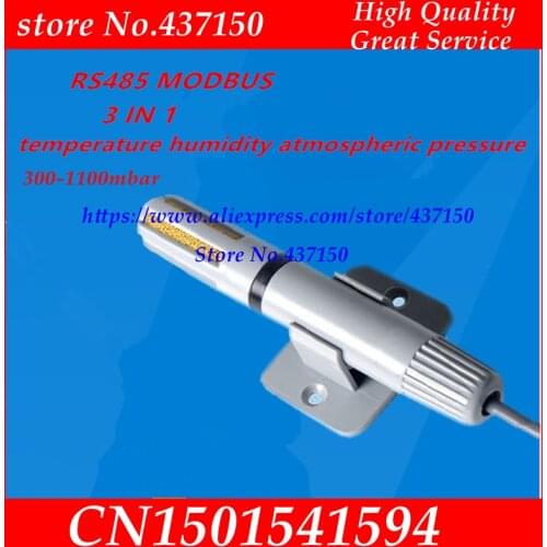 RS485 MODBUS 3 in 1 air temperature and humidity atmospheric pressure sensor 300-1100mbar DC3.6-24V
