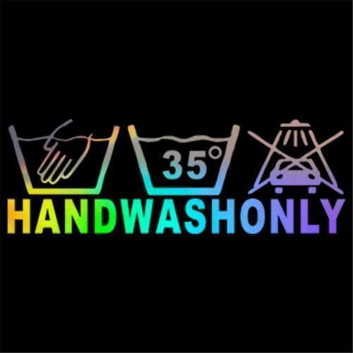 Hand Wash Only Warning Sticker Auto Car Window Door Wall Removable Vinyl Decal
