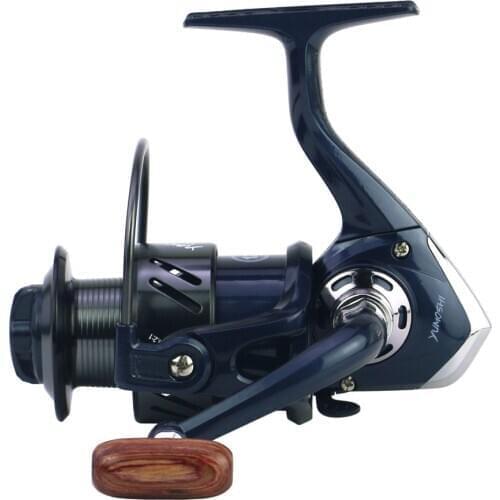 2020 New Wooden handshake Fishing Spinning Reel Saltwater Reel Carp Fishing Reels 12 BB Rock Fishing Reel Spinning Reels Wheel