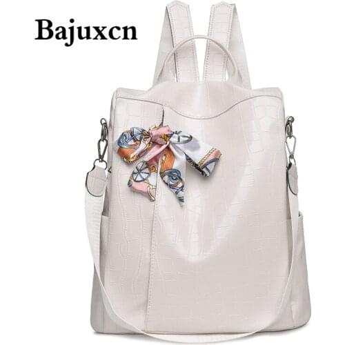 Crocodile pattern backpack luxury designer white backpack young girl diamond-studded school bag large shoulder bag travel bag