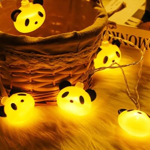 Cute Panda Head LED Light String Patio Lights for Childrens Room Christmas Light Night Light Toy Lamp house Decoration Gifts