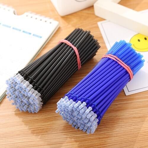20 pcs/lot Erasable Gel Pen Refill 0.5mm Blue Black Signature Ink Refills Office School Stationery Writing Supplies