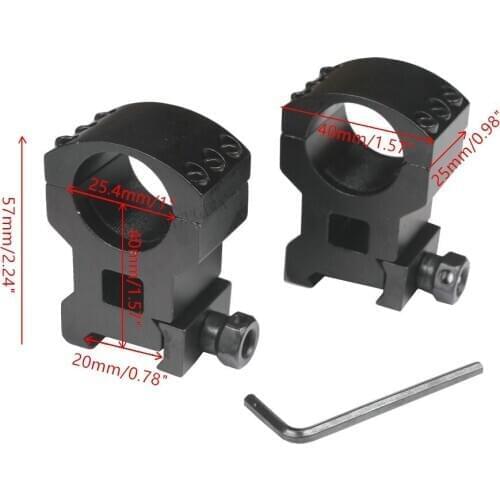 Heavy Duty Rifle Scope Mount 25.4mm Ring 6 Bolts Extra High Weaver 20mm Picatinny Rail Hunting Accessories 1 pair (2pcs)